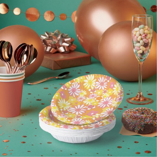 Summer Daisies Paper Bowls Papieren Kommen (Multi)