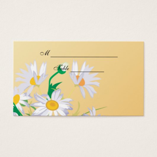 Summer Daisies Place Cards Visitekaartje (Voorkant)