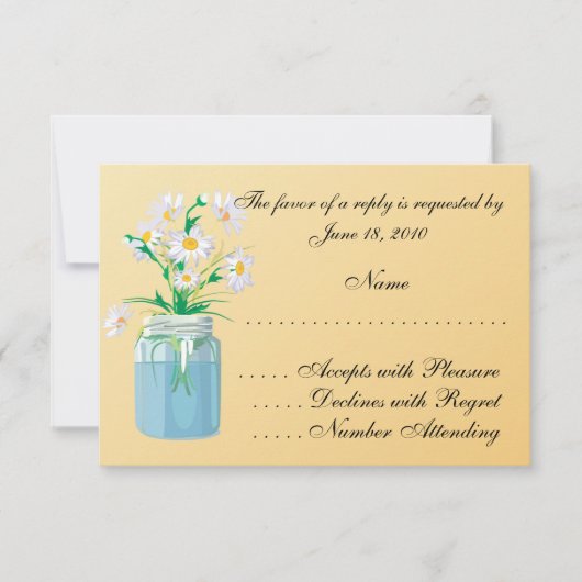 Summer Daisies RSVP-kaarten RSVP Kaartje (Voorkant)