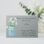 Summer Daisies RSVP-kaarten RSVP Kaartje (Staand voorkant)