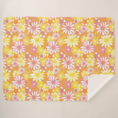 Summer Daisies Sherpa Blanket Deken (Voorkant (horizontaal))