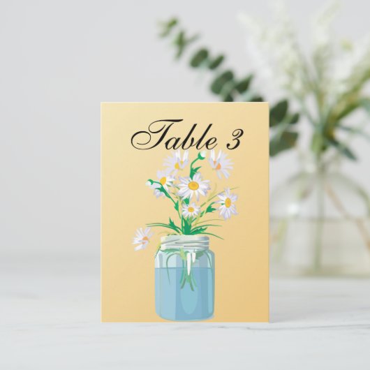 Summer Daisies Table Card Briefkaart (Staand voorkant)