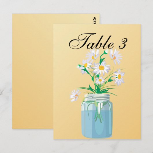 Summer Daisies Table Card Briefkaart (Voorkant / Achterkant)