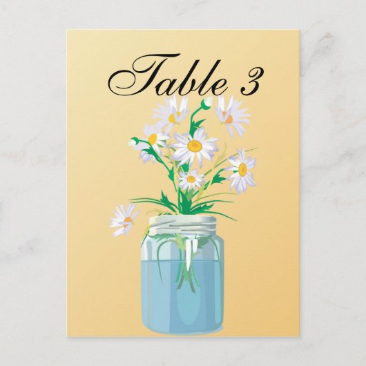 Summer Daisies Table Card Briefkaart (Voorkant)