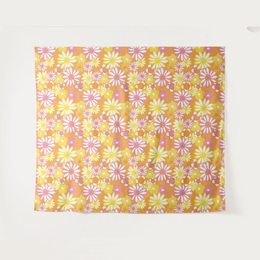 Summer Daisies Tapestry Wandkleed (Voorkant (horizontaal))
