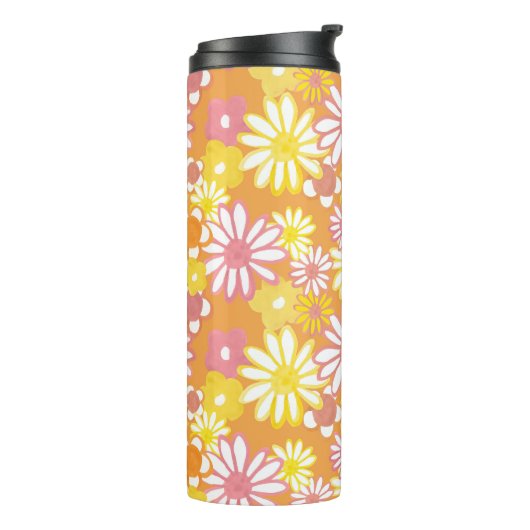 Summer Daisies Thermal Tumbler Thermosbeker (Gedraaid links)