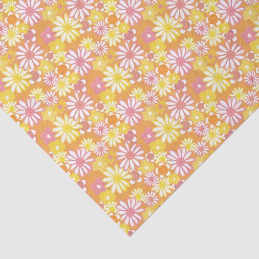 Summer Daisies Tissue Paper Tissuepapier (Detail)