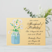 Summer Daisies Verjaardag Uitnodigingen (Staand voorkant)