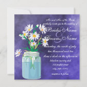 Summer Daisies Wedding Invitations Kaart (Voorkant)