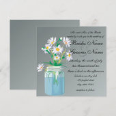Summer Daisies Wedding Invitations Kaart (Voorkant / Achterkant)