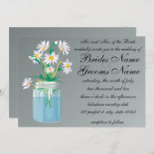 Summer Daisies Wedding Invitations Kaart (Voorkant / Achterkant)