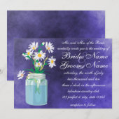 Summer Daisies Wedding Invitations Kaart (Voorkant / Achterkant)