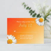 Summer Daisies Wedding RSVP Kaart (Staand voorkant)