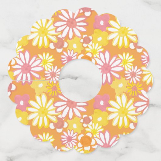 Summer Daisies Wine Labels (Voorkant)