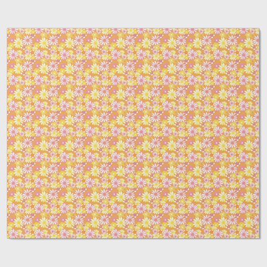 Summer Daisies Wrapping Paper Cadeaupapier (Vlak)