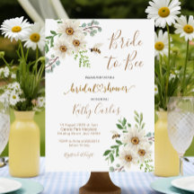 Summer Daisy Bride to Bee Bridal Shower Uitnodigin