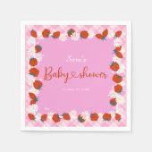 Summer Daisy Flower Berry Sweet Baby shower Servet (Voorkant)