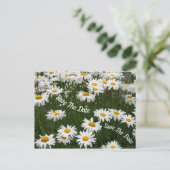 Summer Daisy Flower Save the Date Briefkaart (Staand voorkant)