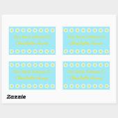 Summer Daisy gepersonaliseerd boek Bord Rechthoekige Sticker (Vel)