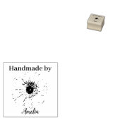 Summer Daisy "handgemaakt door" Rubberstempel (Gestempeld)