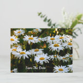 Summer Daisy Save the Date Invitation Kaart (Staand voorkant)