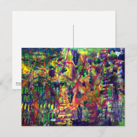 "Summer Dance" Acryllic Art Briefkaart (Voorkant / Achterkant)