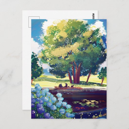 Summer Day Picnic Briefkaart (Voorkant / Achterkant)