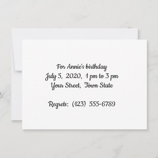 Summer Daylily Flat Save the Date Card (Achterkant)