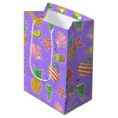 Summer Days Beach Gift Bag Medium Cadeauzakje (Voorkant Gekanteld)