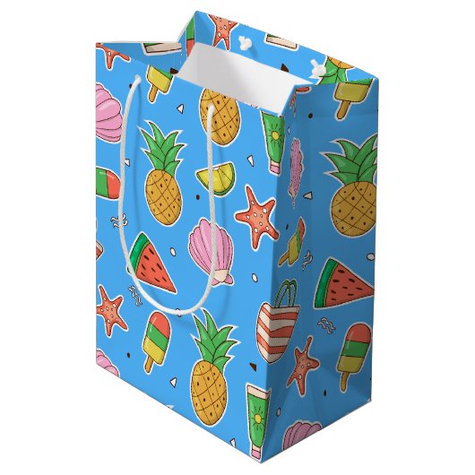 Summer Days Beach Gift Bag Medium Cadeauzakje (Achterkant Gekanteld)