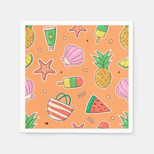 Summer Days Beach Paper Napkin Servet (Voorkant)