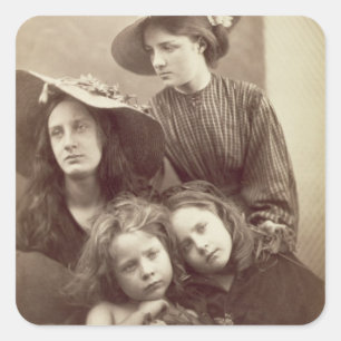 Summer Days, c.1866 (albumen print uit een collodi Vierkante Sticker