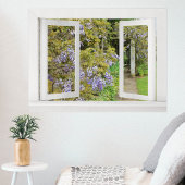 Summer Days - Open Window Uitzicht met Blue Wister Poster