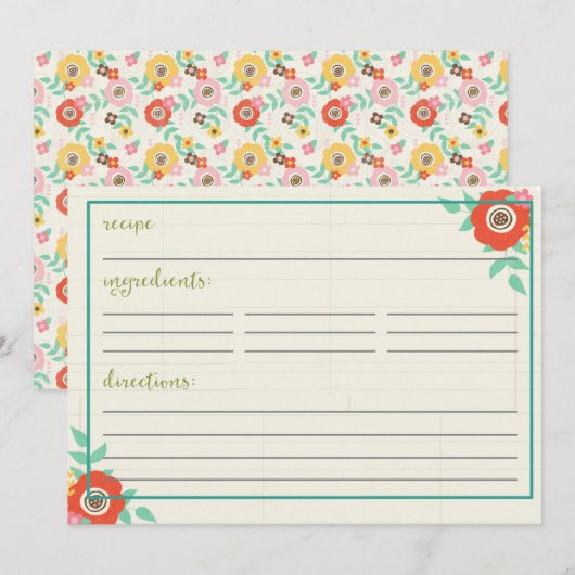 Summer Dayz Recipe Kaarten (Voorkant / Achterkant)