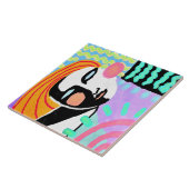 Summer Daze Abstract digitaal schilderen Tegeltje (Zijkant)