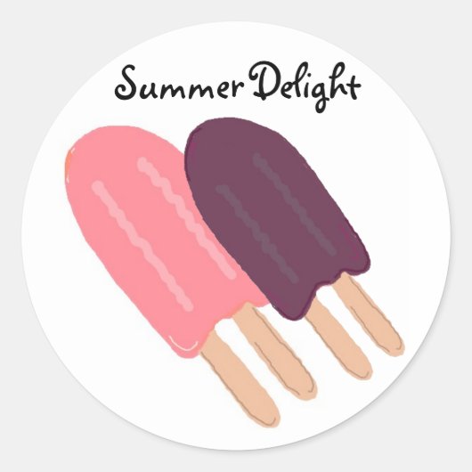 Summer Delight Ronde Sticker (Voorkant)