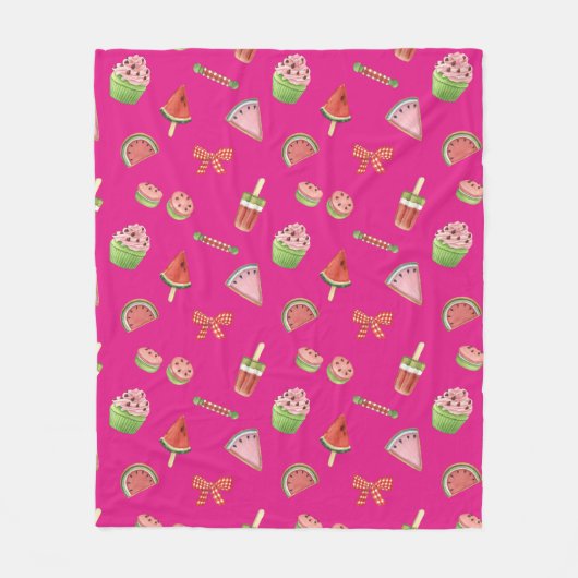 Summer Delights Fleece Deken (Voorkant)