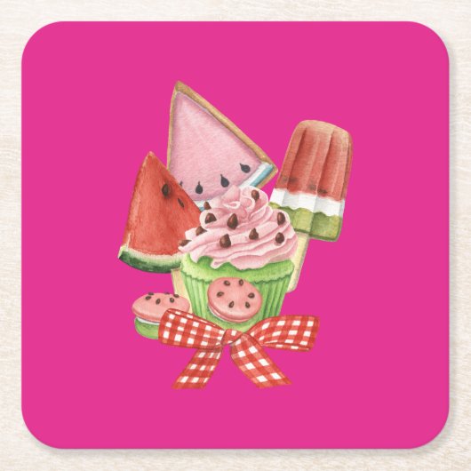 Summer Delights Kartonnen Onderzetters (Voorkant)