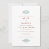 Summer Desert SouthWestern Wedding Invitation Kaart (Voorkant)