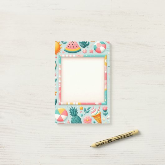 Summer Design Post-it® notes, 4" x 6" Notes (Op bureau)