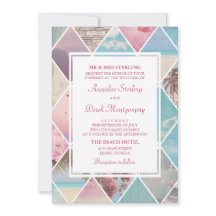 Summer Diamonds | Roze en blauwe strand bruiloft