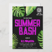 Summer DJ Event Beach Party Bar Flyer Kaart (Voorkant)