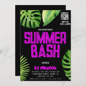 Summer DJ Event Beach Party Bar Flyer Kaart (Voorkant / Achterkant)