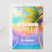 Summer DJ Event Beach Party Club Flyer C Kaart (Voorkant)