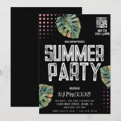 Summer DJ Event Party Bar Flyer Kaart (Voorkant / Achterkant)