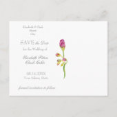Summer Dog Rozen Wedding Save the Date Invitation Aankondigingskaart (Achterkant)