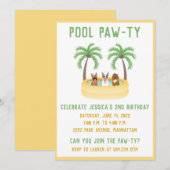 Summer Dogs Swimming pool Kaart (Voorkant / Achterkant)