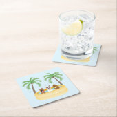 Summer Dogs Swimming pool Kartonnen Onderzetters (Insitu)