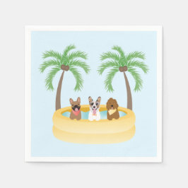 Summer Dogs Swimming pool Servet