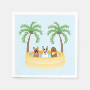 Summer Dogs Swimming pool Servet